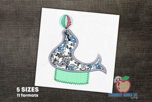 A Designer's Review: The Circus Seal Playing with Ball Embroidery Design