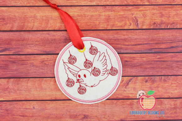 A Festive Bird Embroidery Design for Holiday Markets