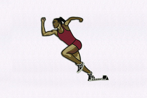 A Sprinting Female Design for Seasonal & Holiday Products