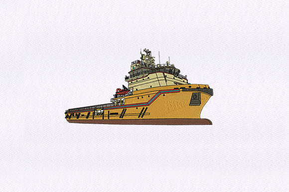 A Timeless Ocean Liner Embroidery Design for Your Product Line
