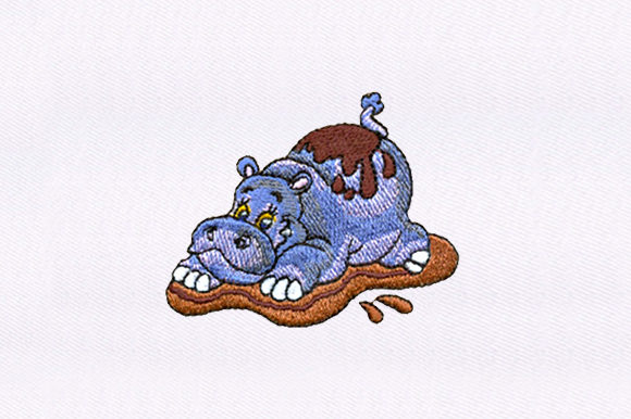 An Embroidery Designer's Review of Hippo Playing in Mud