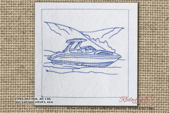Bowrider Boat Redwork: An Embroidery Designer’s Review
