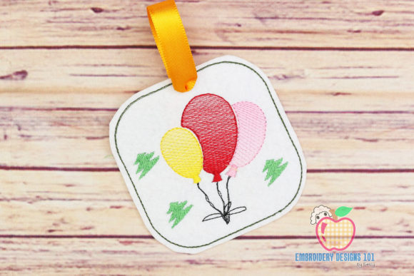 Bunch of Balloons Ornament: A Sweet Machine Embroidery Gift Design