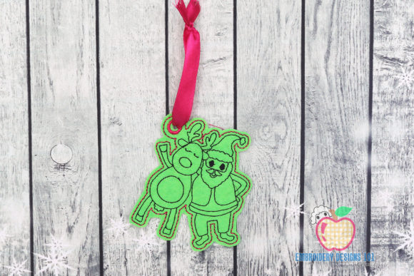Cute Dancing Santa Claus Reindeer Ornament Embroidery Review