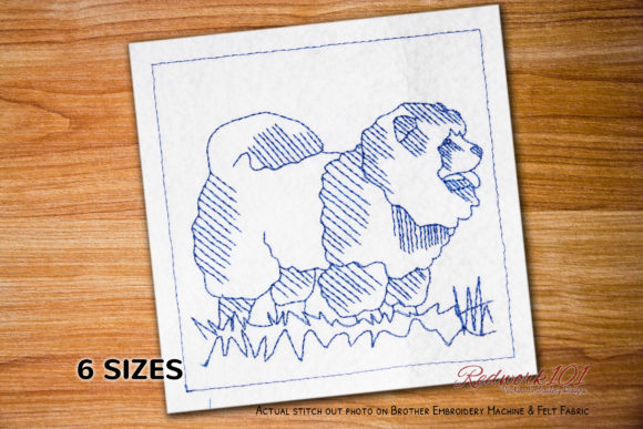 Evaluating the Chow Chow Dog Embroidery Design