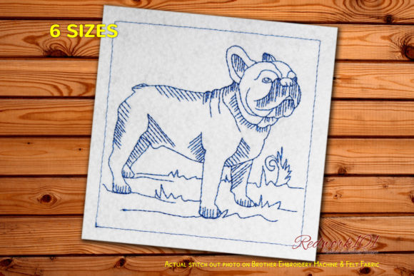 French Bulldog Embroidery Design for Personalized Gifts