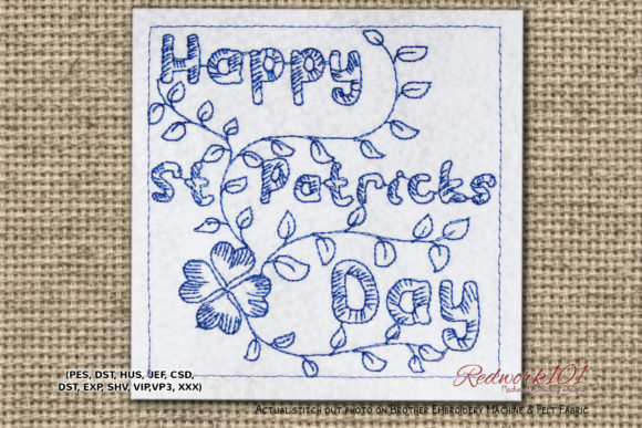 Happy St Patricks Day Redwork: A Designer’s Review