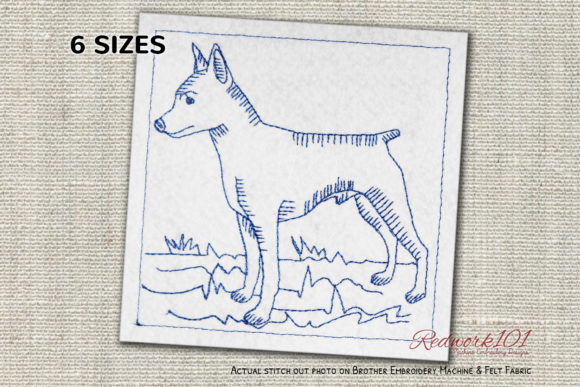 Redwork Miniature Pinscher: A Seasonal Design Review