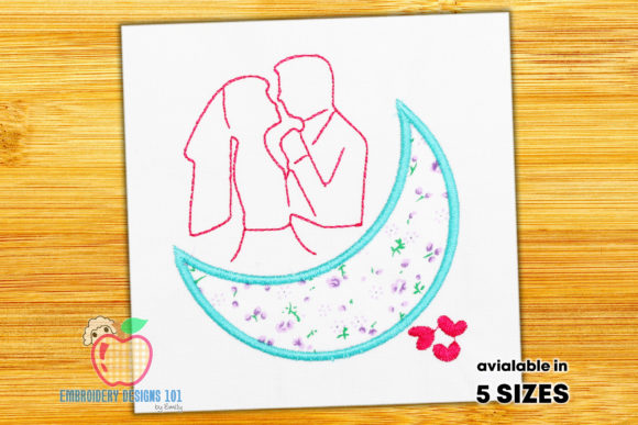 Romance in Moon Light Applique: A Sweet Gift Design