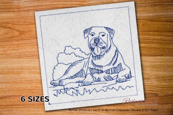 Rottweiler Lineart Embroidery: A Designer's Review for Boutique Apparel