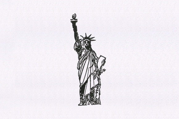Statue of Liberty Embroidery for Branded Merchandise & Patches