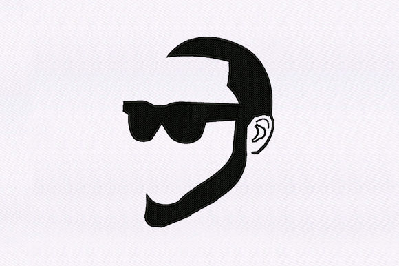 The Man Silhouette Embroidery Design for Boutique Apparel